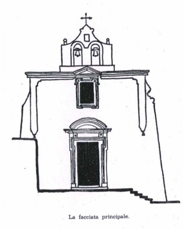 disegno della facciata principale